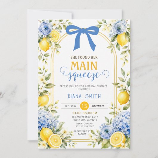 Elle a trouvé son invitation pour la fête de douch (Devant)