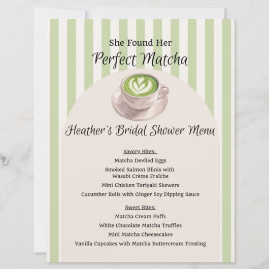 Elle a trouvé son menu Matcha parfait (Devant)