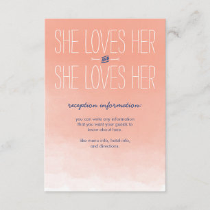 Elle aime sa carte lesbienne de réception de