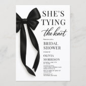 Elle Attache Le Nœud Code QR Invitation Enterremen (Devant)