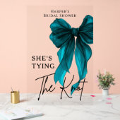 Elle Attache le Nœud Papillon Turquoise de Bienven (Mariage)