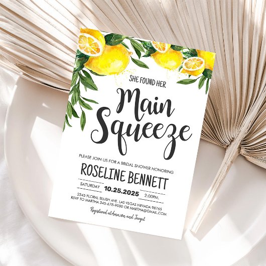 Elle citron a trouvé son invitation de mariage pri