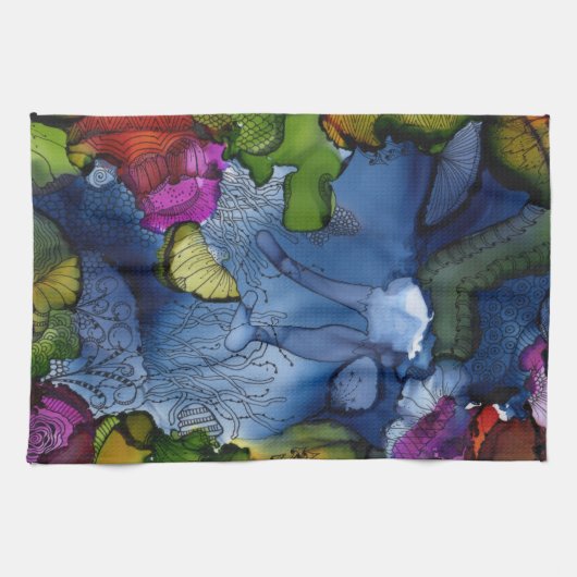 Elle coule la serviette de cuisine (Horizontal)