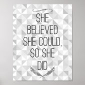 Elle Croyait Qu'Elle Pourrait Inspirer Poster (Devant)