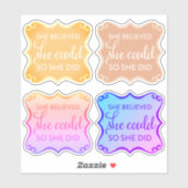 Elle Croyait Qu'Elle Pourrait Sticker - Couleurs A (Feuille)