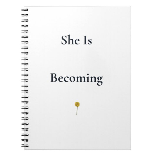 Elle devient cahier floral inspirant (Devant)