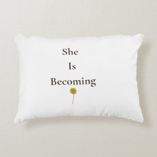 Elle devient Coussin de décoration jeté (Devant)