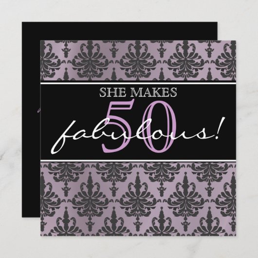 Elle est fabuleuse ! Invitation à la fête d'annive (Devant / Derrière)