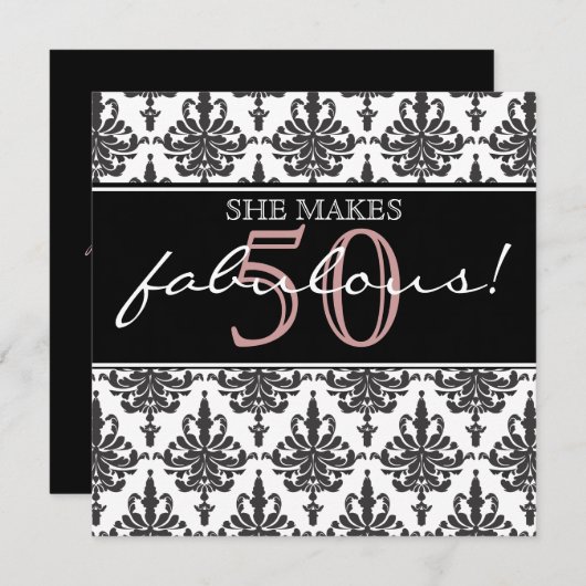 Elle est fabuleuse ! Invitation à la fête d'annive (Devant / Derrière)