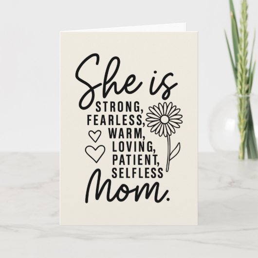 Elle est forte - Carte de fête des mères pour mama (Devant)
