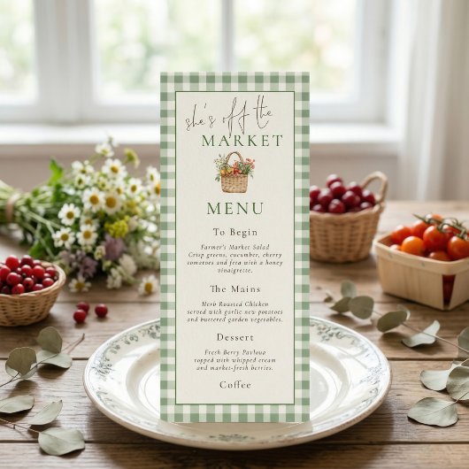 Elle est hors du Marché Carte de Menu de Réception