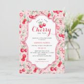 Elle est la cerise sur le Baby shower Invitation (Debout devant)