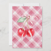 Elle est la cerise sur le Baby shower Invitation (Dos)