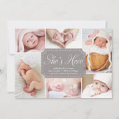 Elle est là | Faire-part de naissance (Devant)