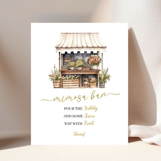Elle est partie pour le marché Affiche Mimosa