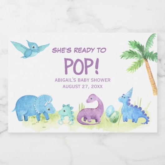 Elle est prête à faire du Étiquette à vin mousseux (Étiquettes simples)