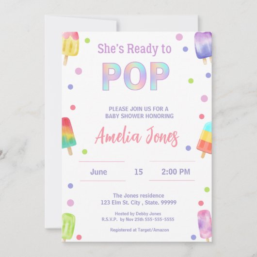 Elle est prête à lancer une invitation au Baby sho (Devant)