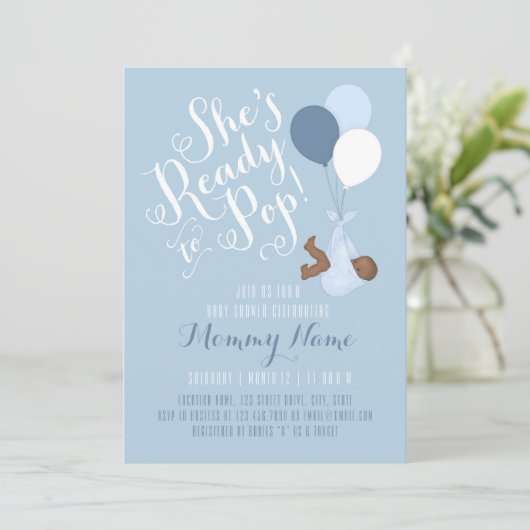 Elle est prête à pop ! Invitation à la douche (Debout devant)
