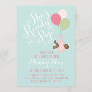 Elle est prête à pop ! Invitation à la douche