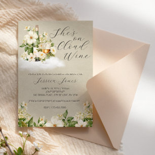 Elle est sur Cloud Wine Bridal Shower Invitation