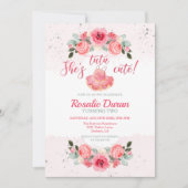 Elle est Tutu mignonne Ballerina Invitation d'anni (Devant)