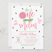 Elle est une sur Melon Baby shower Invitation (Devant)