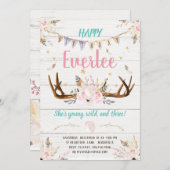 Elle est une une invitation sauvage d'anniversaire (Devant / Derrière)