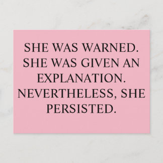 Elle Était Prévenue, Carte Postale