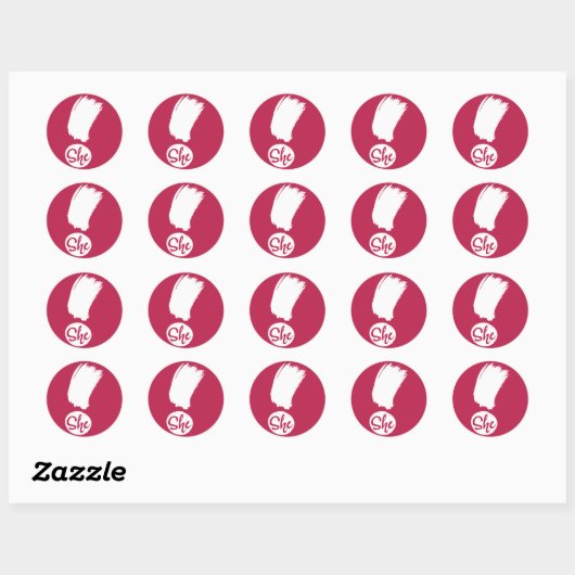 Elle Exclamation Stickers Design Blanc (Feuille)
