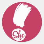 Elle Exclamation Stickers Design Blanc (Devant)