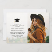 ELLE L'A FAIT | carte de graduation photo en écrit (Dos)