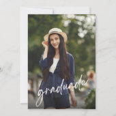 Elle L'A Fait Graduation Photo Invitation (Dos)