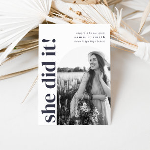 Elle l'a fait Invitation de la Grad Party avec ima