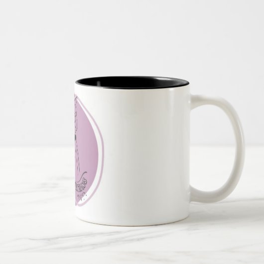 Elle L'A Fait !" Mug pour elle - Design rose (Droit)