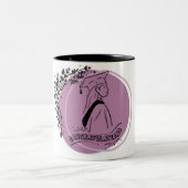 Elle L'A Fait !" Mug pour elle - Design rose (Centre)