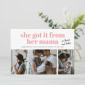 Elle l'a obtenu de sa mère photo carte de fête des (Debout devant)