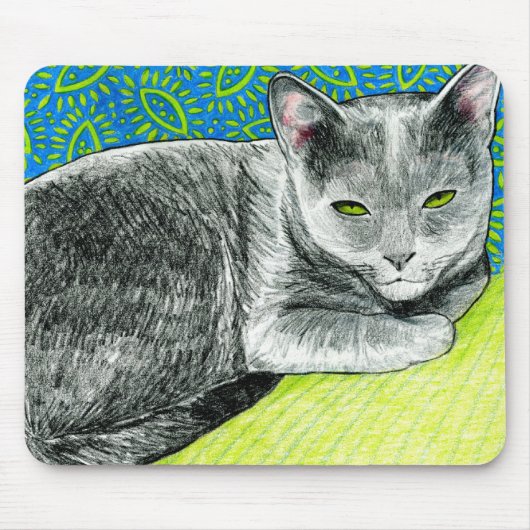 Elle le tapis de souris de chat de Korat (Devant)