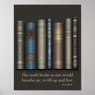 Elle Lit Des Livres Pour Live Book Lover Poster
