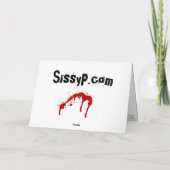 'Elle mord sa lèvre' Carte d'Anniversaire (Dos)