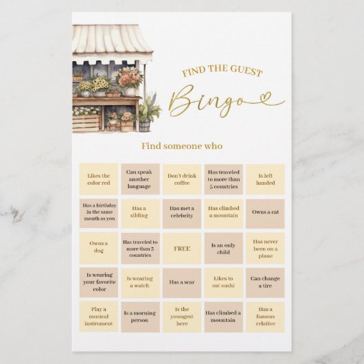 Elle n'est pas au marché Carte de Jeux de Bingo (Devant)