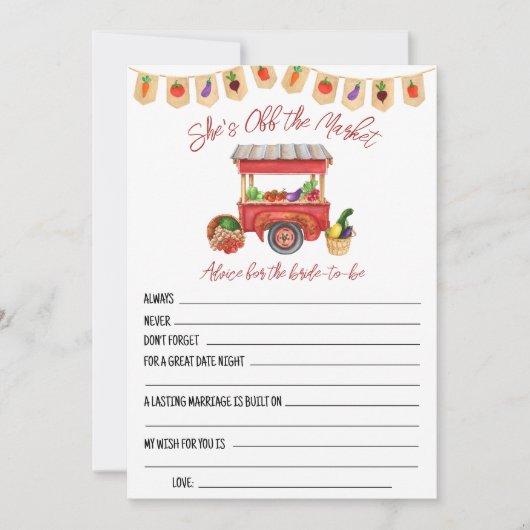 Elle n'est pas au marché Cartes de conseil en Fête (Devant)