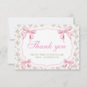 Elle noue la Carte de remerciements de la patte ro (Devant)