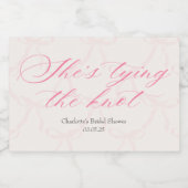 Elle noue le Étiquette Champagne Knot Mini (Étiquettes simples)