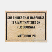 Elle pense que le bonheur est un tapis de portes p (Devant)