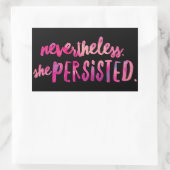 Elle Persistait Les Stickers Rectangle, Glossy (Sac)