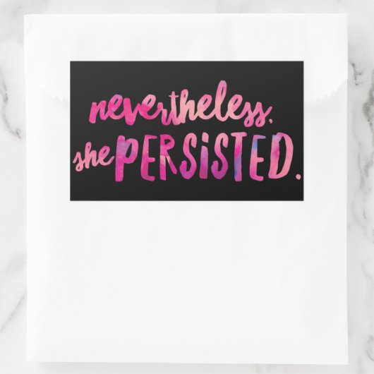 Elle Persistait Les Stickers Rectangle, Glossy (Sac)