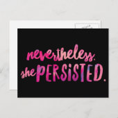 Elle Persiste 2 Carte Postale (Devant / Derrière)