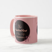Elle Place Dieu D'Abord Pink Inside Mug Inspiratio (Devant gauche)