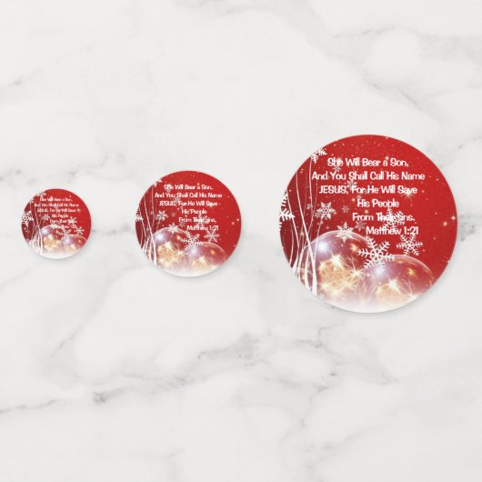 Elle Portera Un Fils Fête Confetti Noël (Derrière)