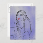 Elle regarde le ciel 2 - Carte postale (Devant / Derrière)